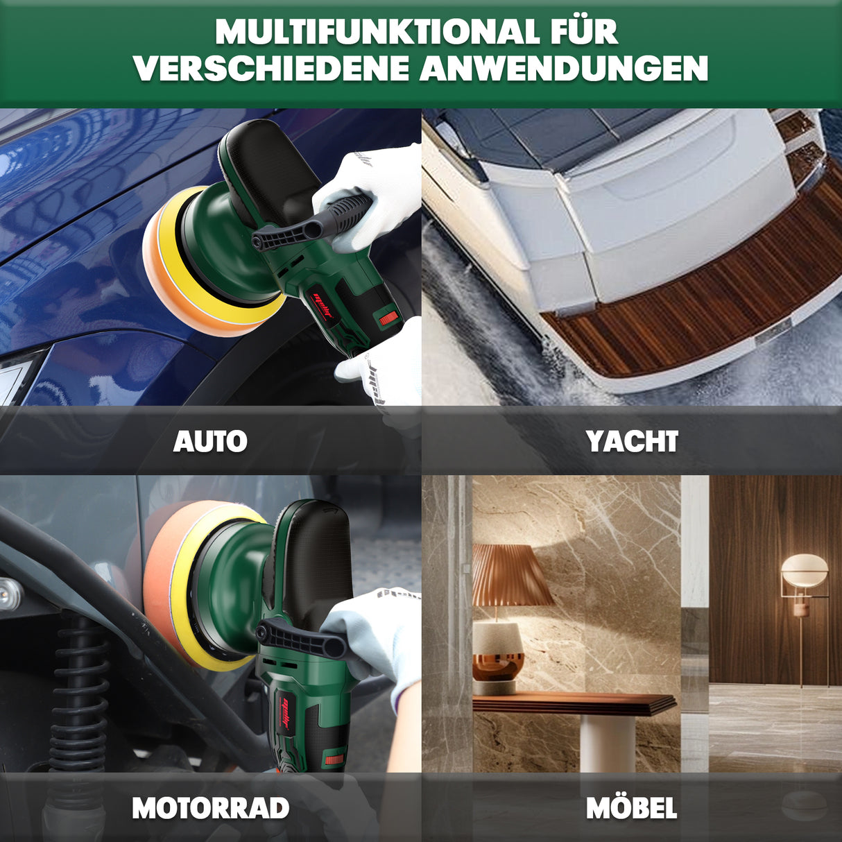 Mellif Akku Poliermaschine für Makita Akku 18V