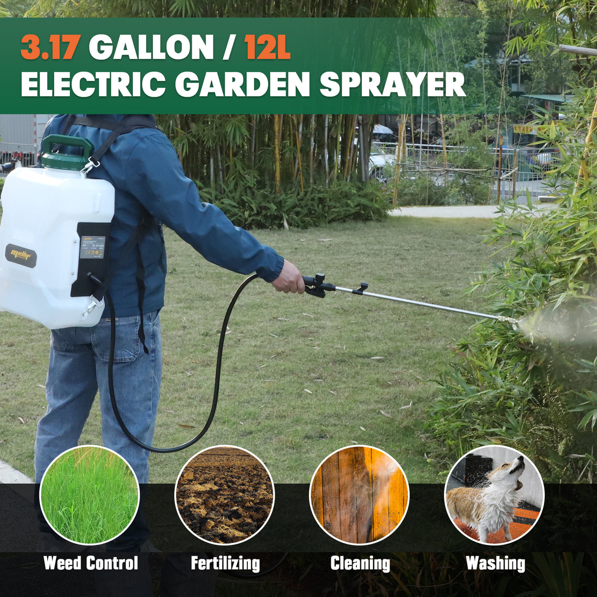 Mellif 12L Akku Drucksprüher 18V Kompatibilität MIT MAKITA