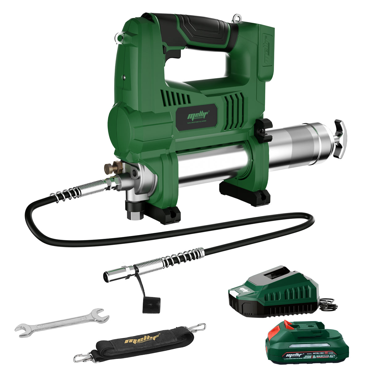 Mellif Akku-Fettpresse 18V mit Akku & Ladegerät