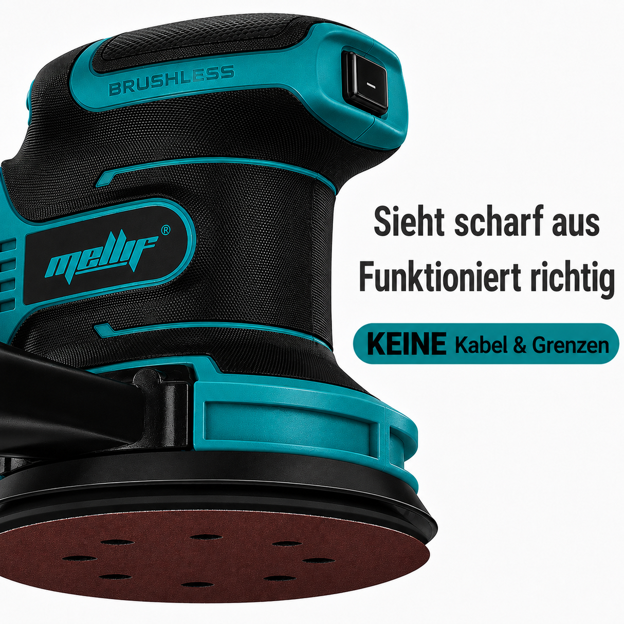 Mellif Upgrade 5-Zoll-Exzenterschleifer,Nur das Gerät, ohne Akku