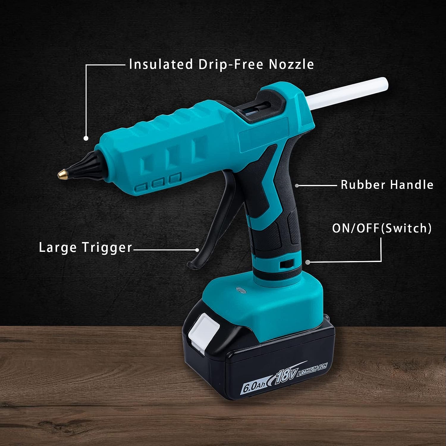 Mellif Cordless Hot Glue Gun for Makita Battery 18V