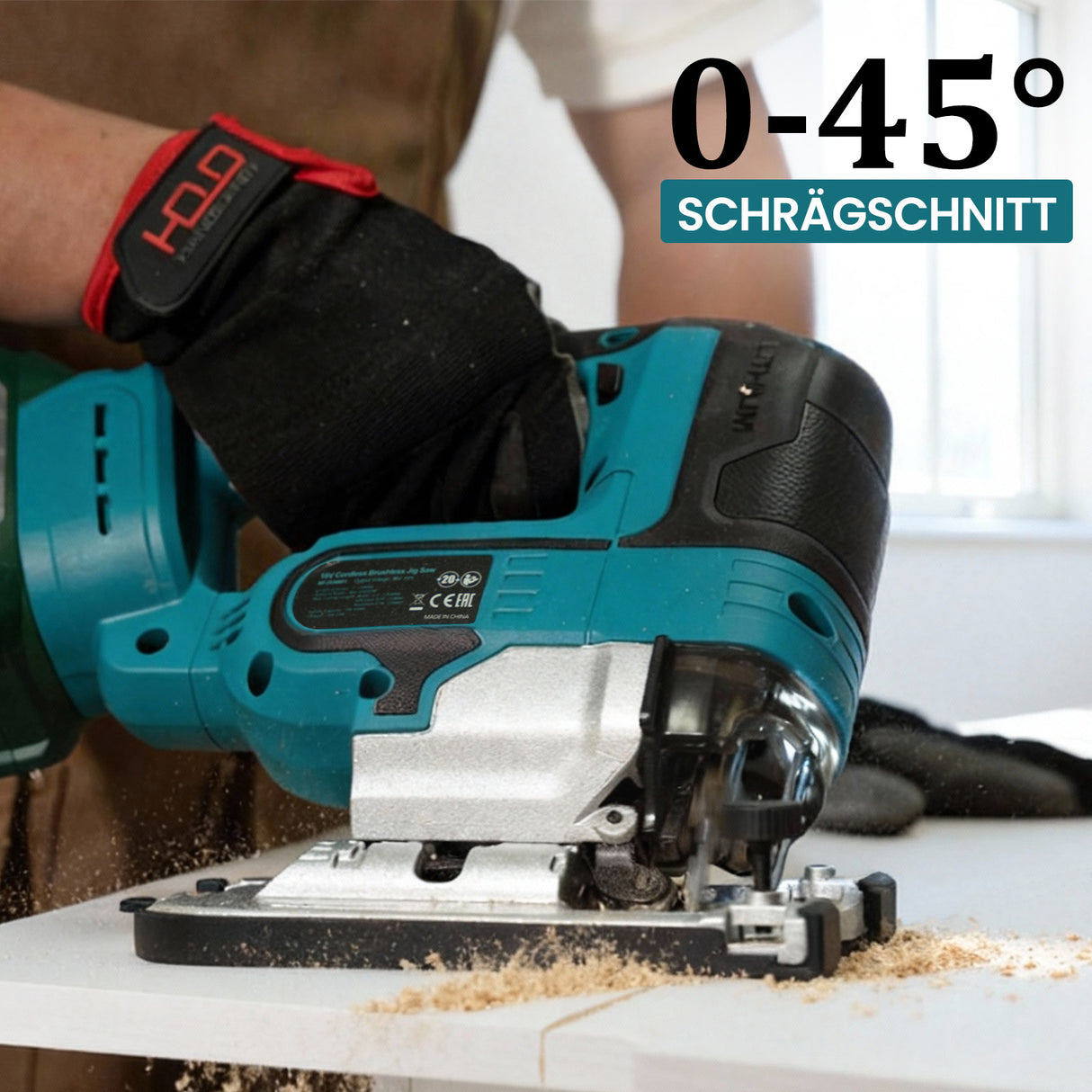 Mellif Akku-Stichsäge 18V – Kompatibel mit Makita LXT Akku, Bürstenloser Motor, Präzise Schnitte, Mit Akkuschutz, Werkzeugloser Sägeblattwechsel, Ohne Akku & Ladegerät