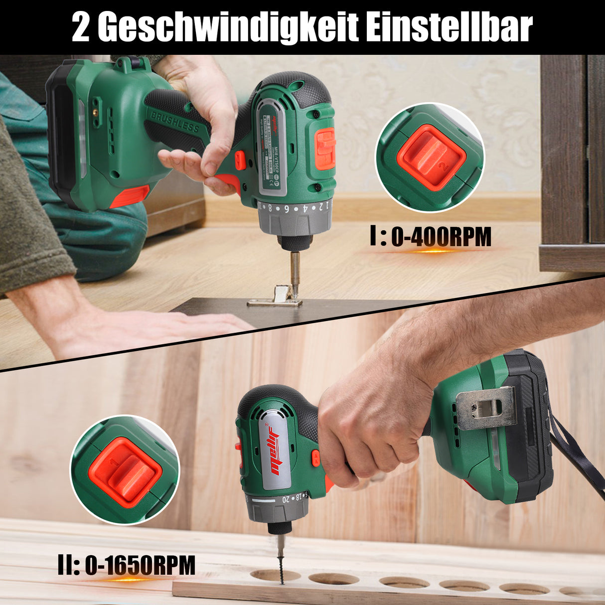 Mellif Akkuschrauber für Makita Akku 18V