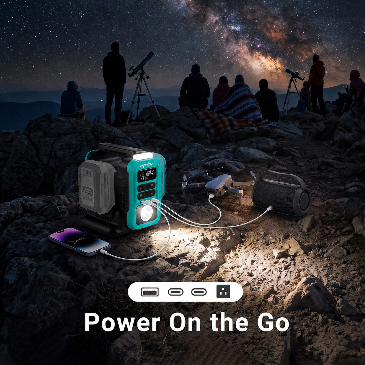Mellif 350 W tragbarer Outdoor-Wechselrichter, reine Sinuswelle