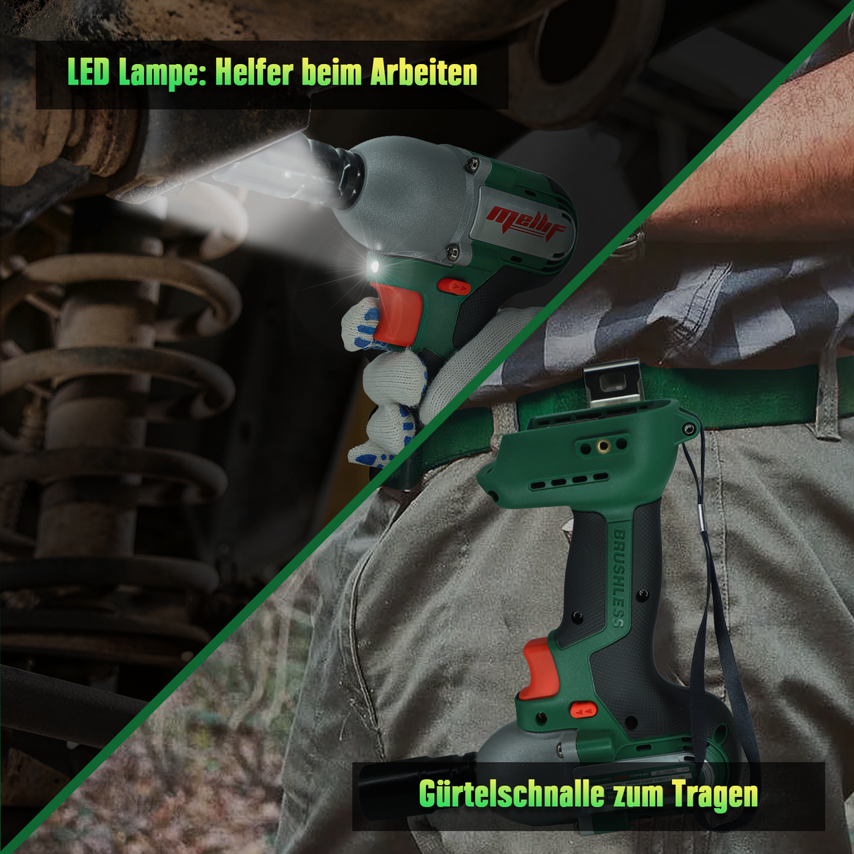 Mellif Akku Schlagschrauber für Makita Akku 18V