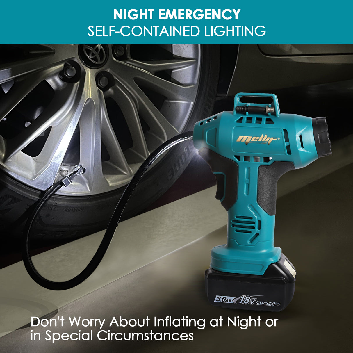 Mellif Akku Kompressor für Makita Akku 18V