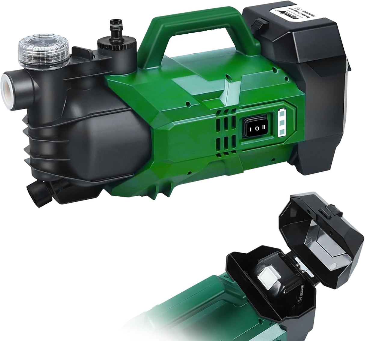 Mellif NEU Akku Wasserpumpe für Makita Akku 18V, Grun