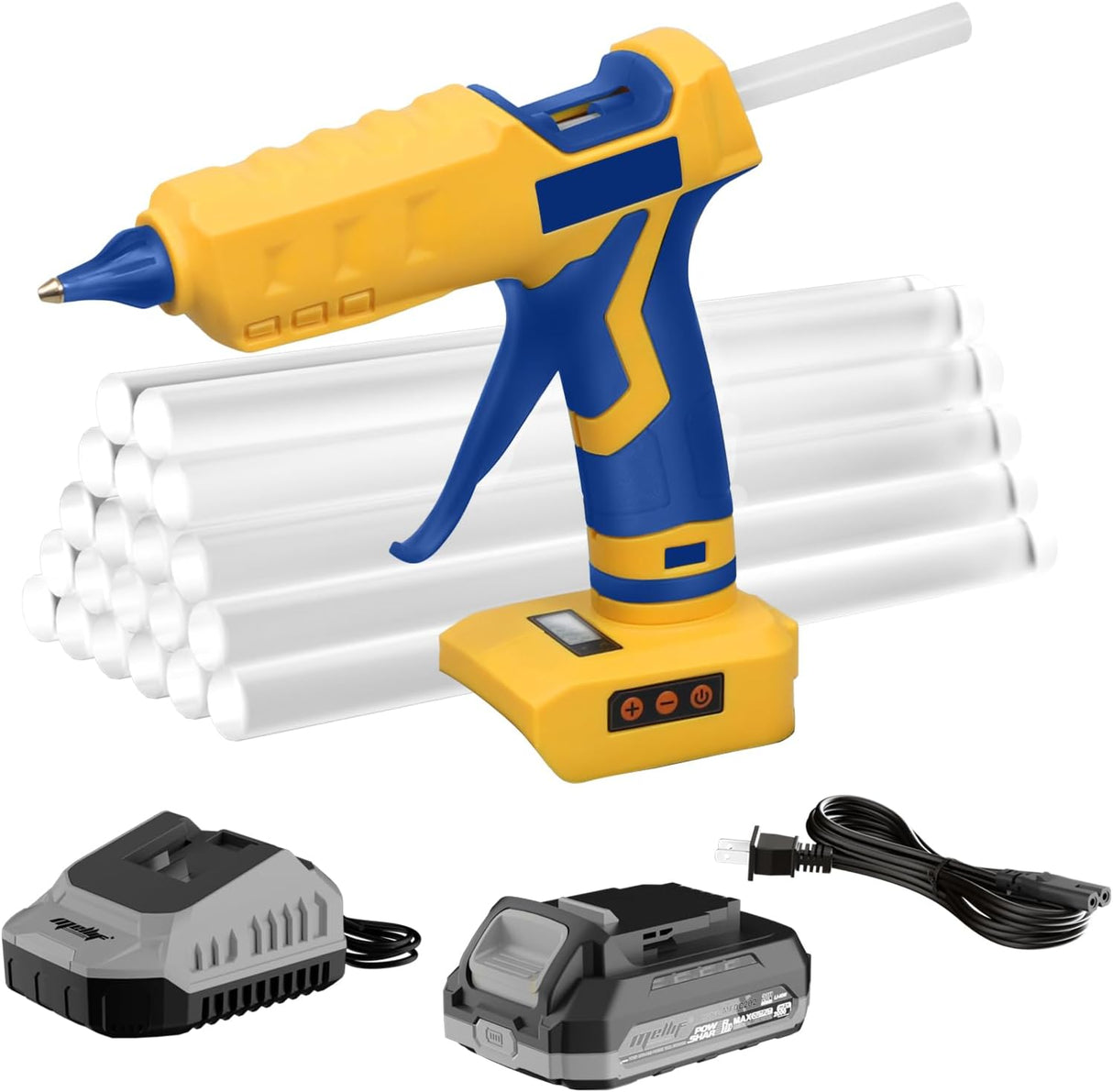 Mellif Akku Heißklebepistole GluePen für DEWALT-Akku 18v, 11mm