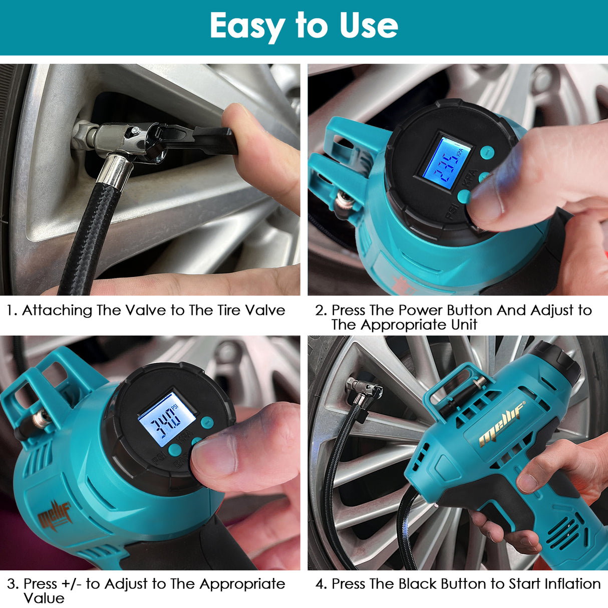 Mellif Akku Kompressor für Makita Akku 18V