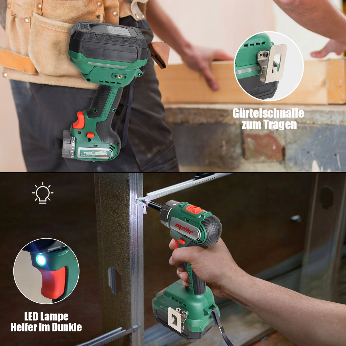 Mellif Akkuschrauber für Makita Akku 18V