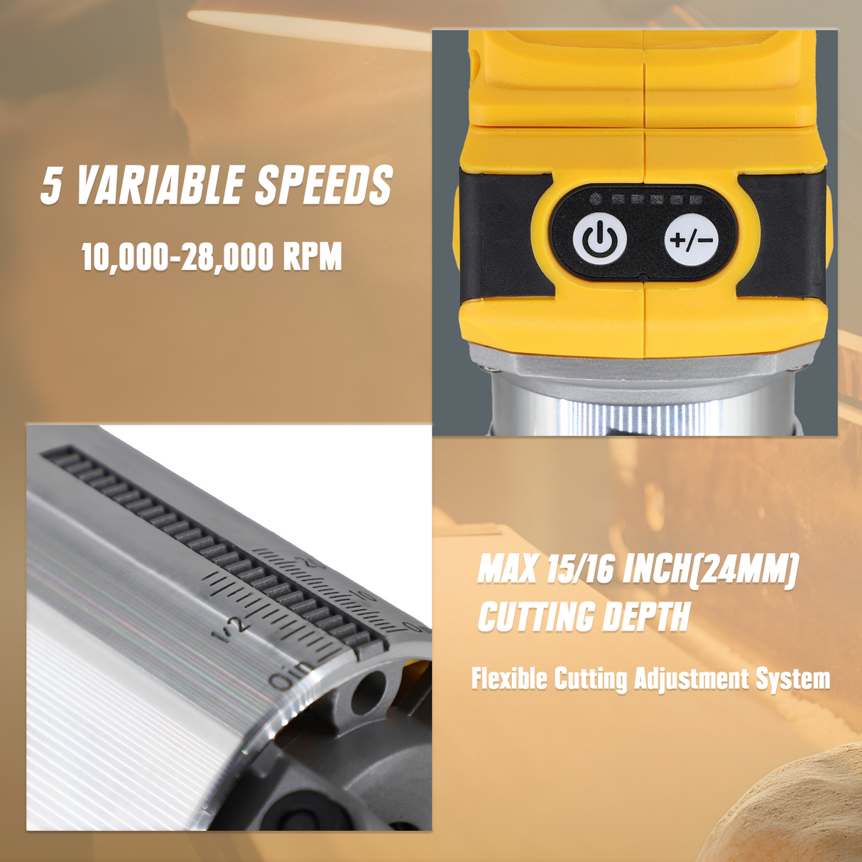 Mellif Ultra-portables Akku-Router-Kit(Nur das Werkzeug, kein Akku)