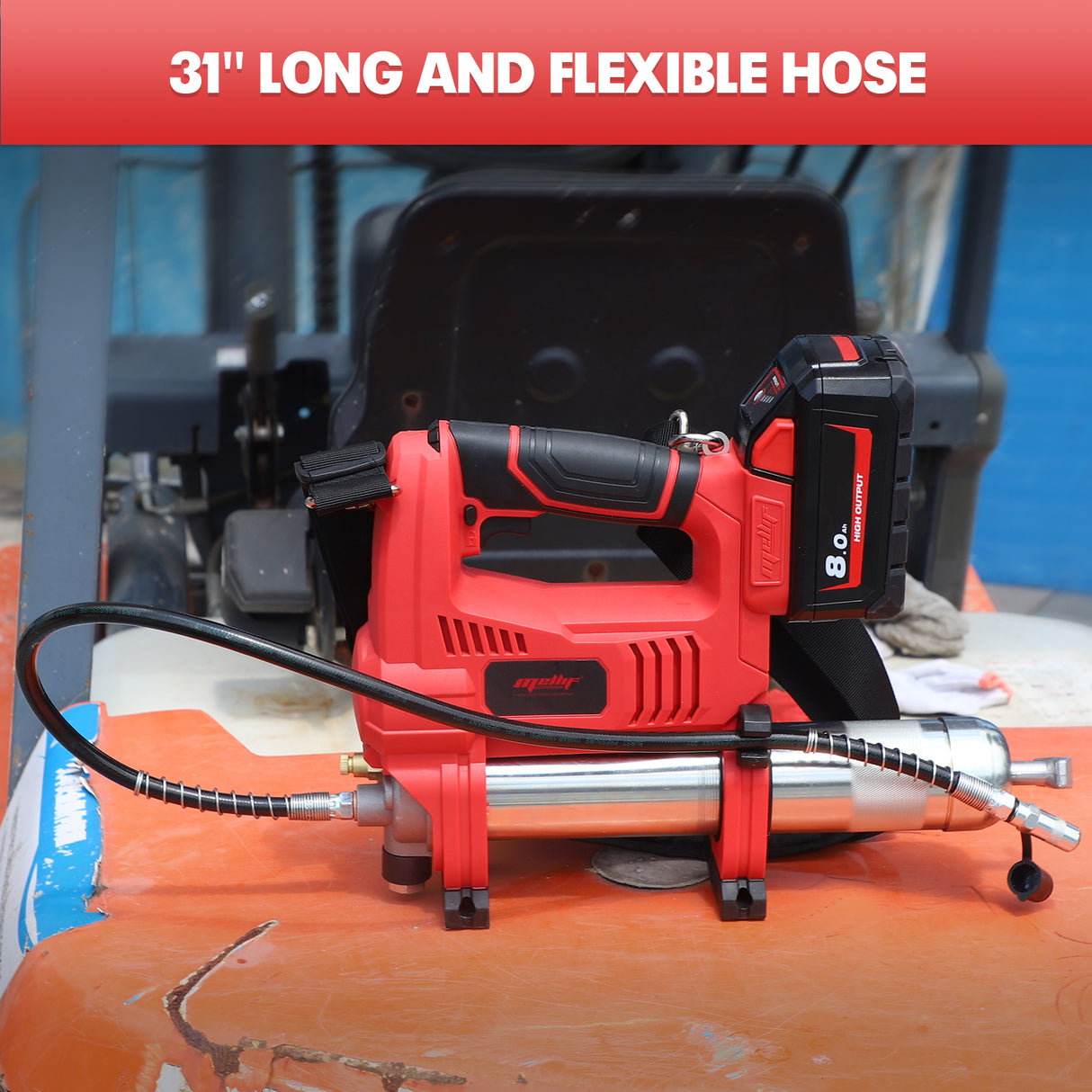 Mellif Akku-Fettpresse 18V, Kompatibel mit Milwaukee 18 V