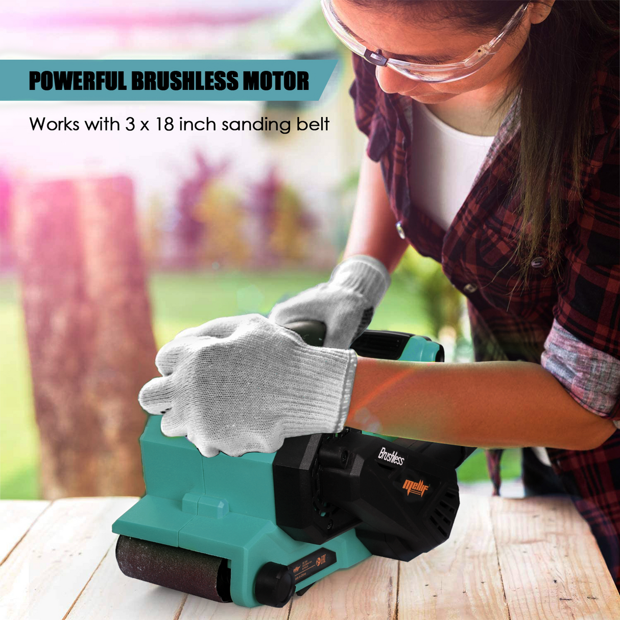 Mellif Cordless Belt Sander for Makita Battery 18V