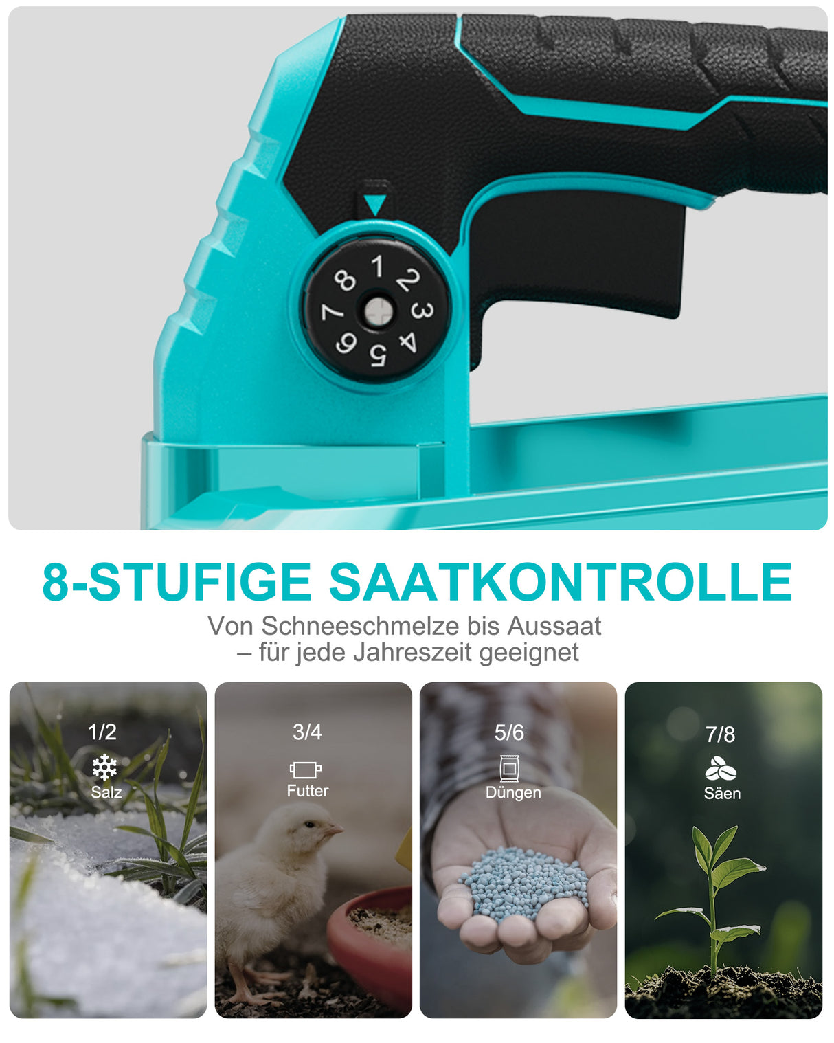 Mellif Akku Düngerstreuer für Makita 18V (Ohne Akku)