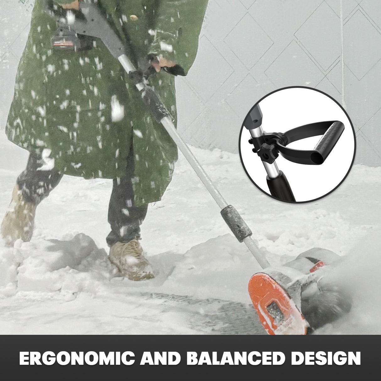 Mellif 18V Cordless Snow Blower 12in 30cm, Compatibility for DEWALT