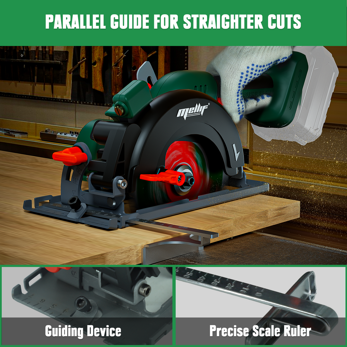 Mellif Akku Handkreissäge für Makita Akku 18V