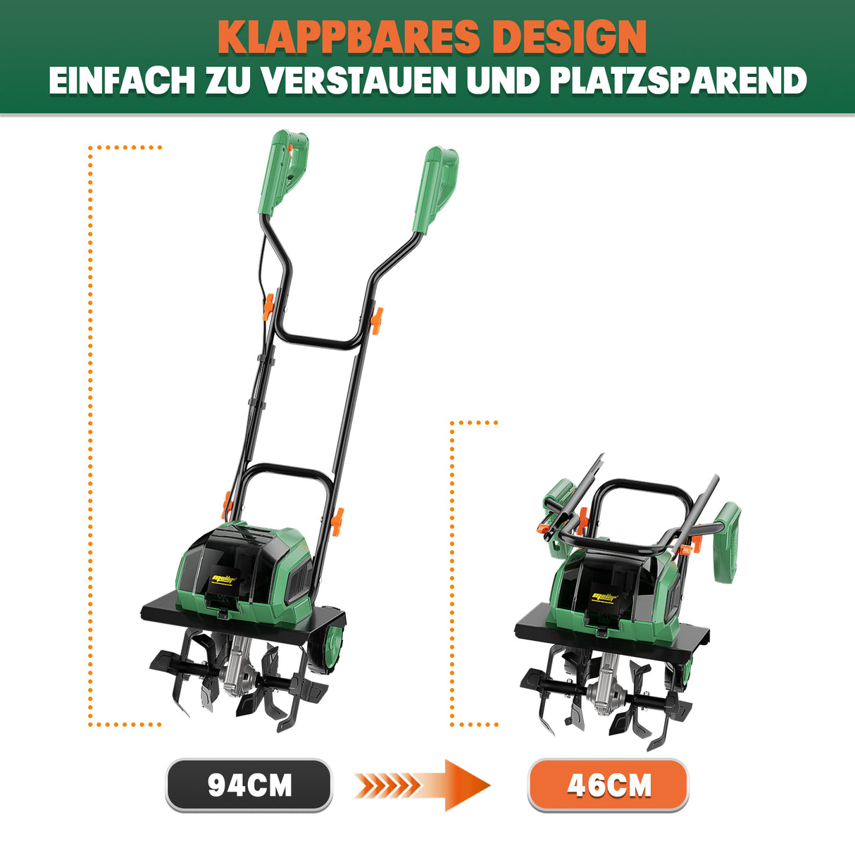 Mellif Akku Gartfenfräse für Makita (Groß, NEU, Ohne Akku)