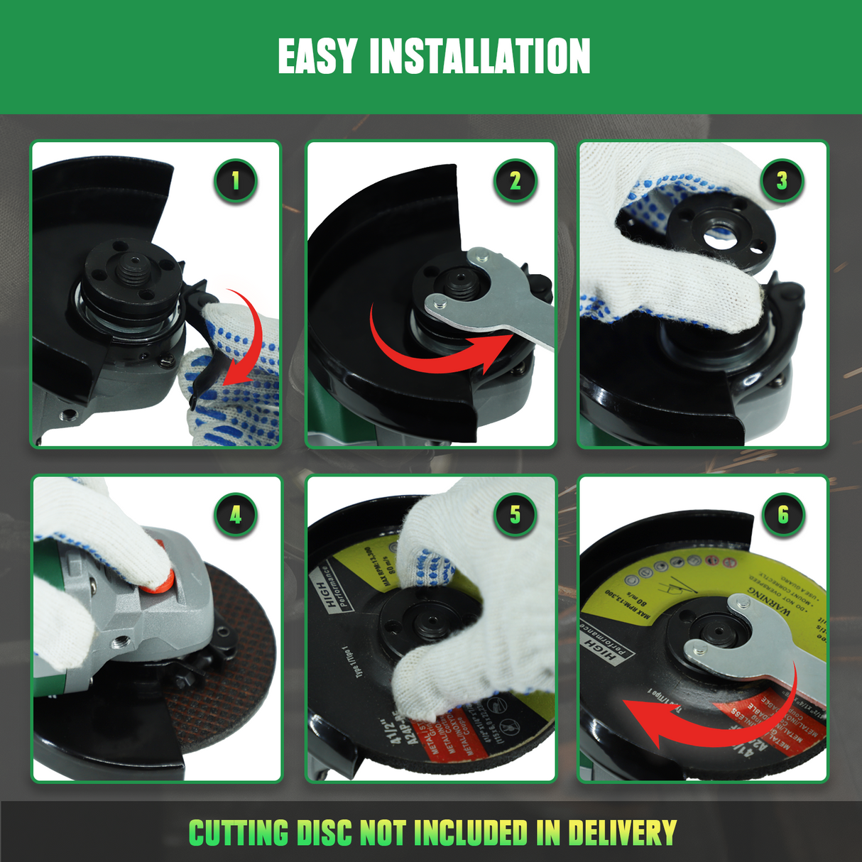 Mellif Akku Winkelschleifer für Makita Akku 18V