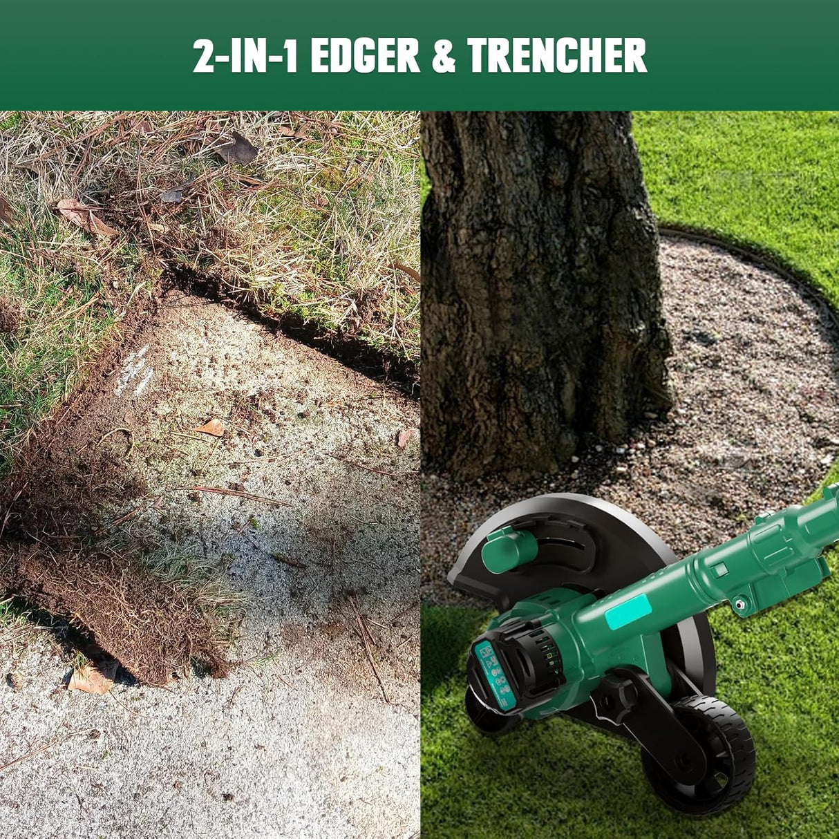 Mellif Akku-Rasenkantenschneider für Makita 18V, GRÜN