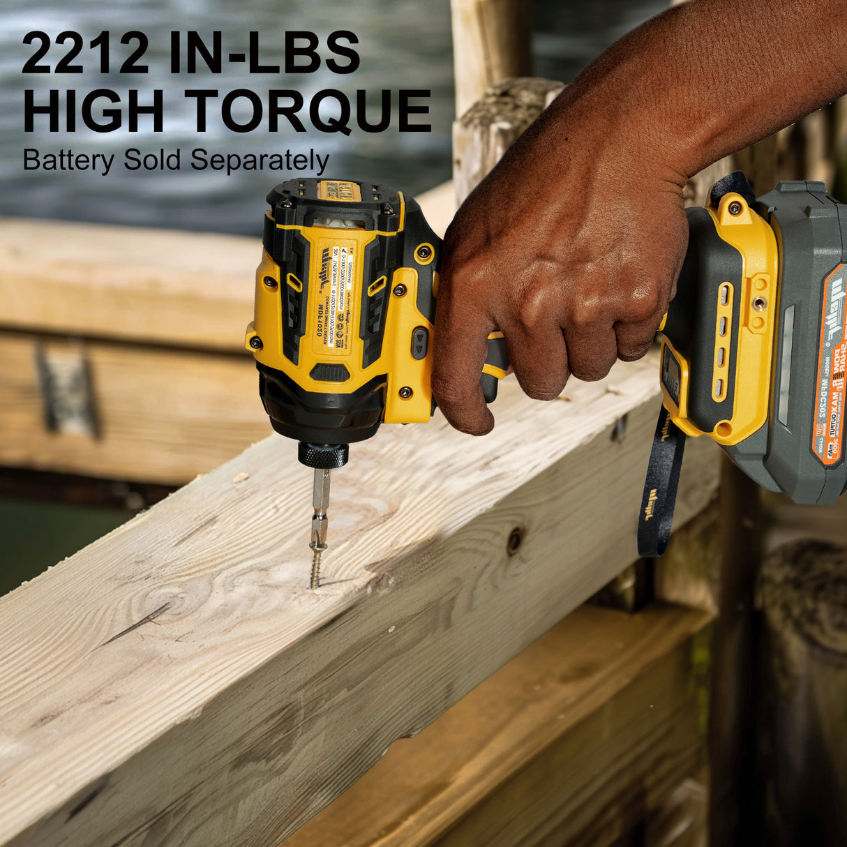 MELLIF 18V Akku-Schlagschrauber mit bürstenlosem Motor, kompatibel mit DeWalt 18V Akkus A1020