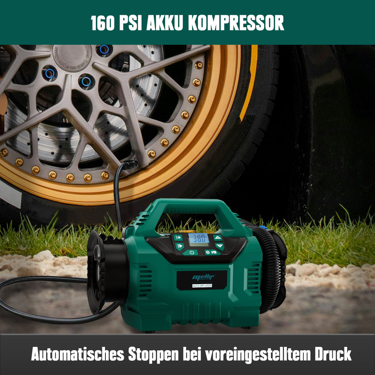 Mellif größe Kompressor für Makita Akku 18V( Inkl. Akku)