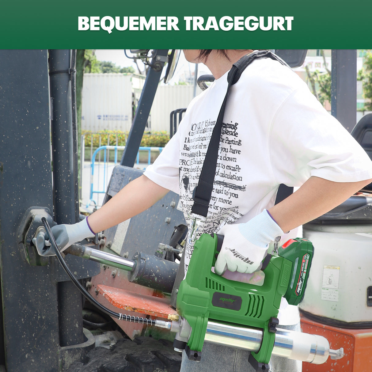 Mellif Akku-Fettpresse 18V mit Akku & Ladegerät