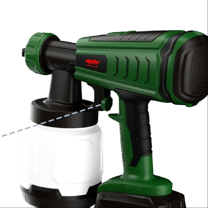Mellif Akku Farbsprühsystem für Bosch Akku 18V, Grün