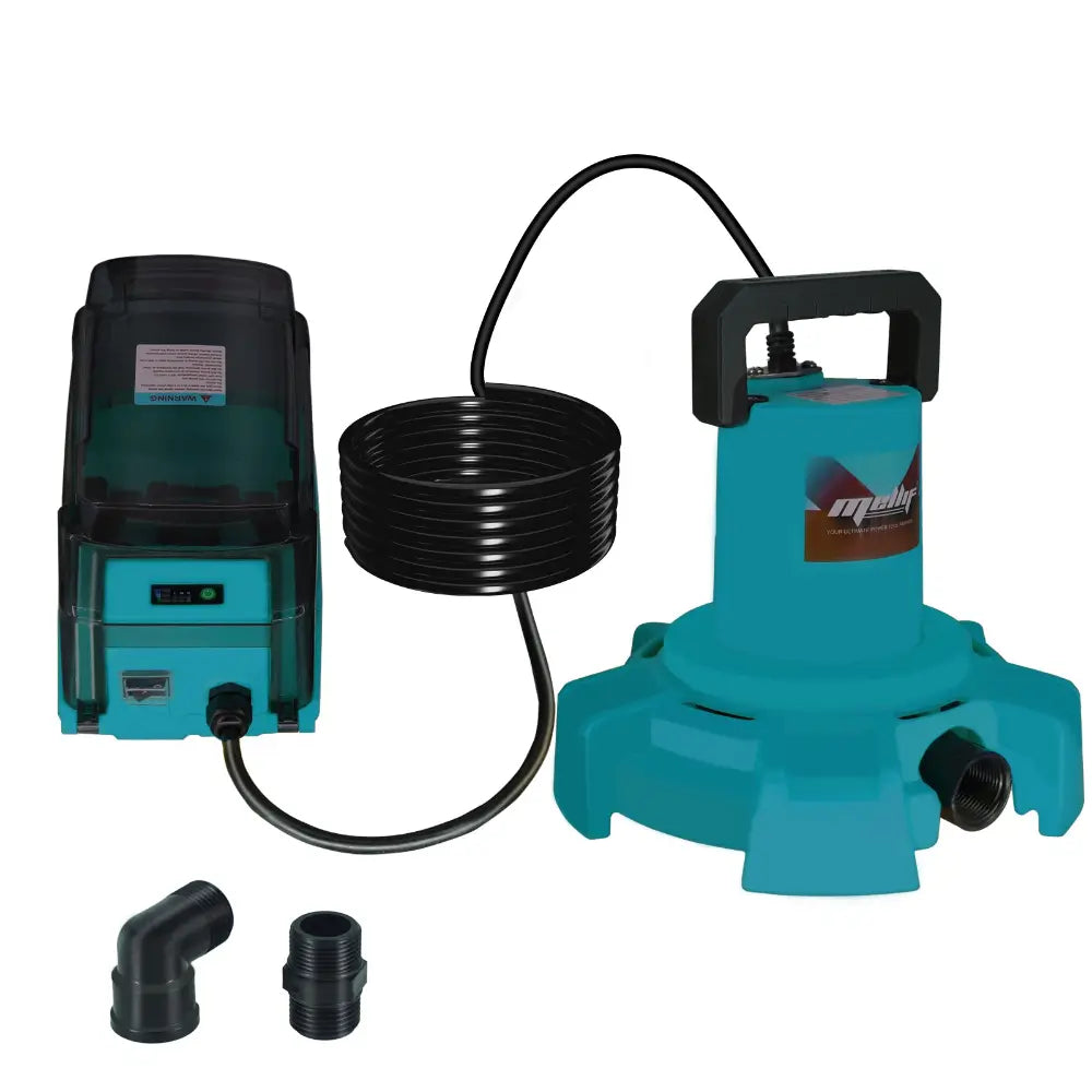 Mellif 18V Akku Tauchpumpe mit 5 m Kabel – 4996 L/h, 18 m Förderhöhe, 3 Stufen, Auto-Stopp – Kompatibel mit Makita Akkus