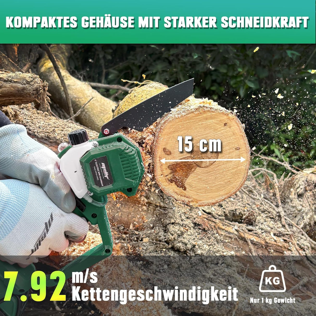 Mellif Akku Kettensäge für Makita Akku 18V