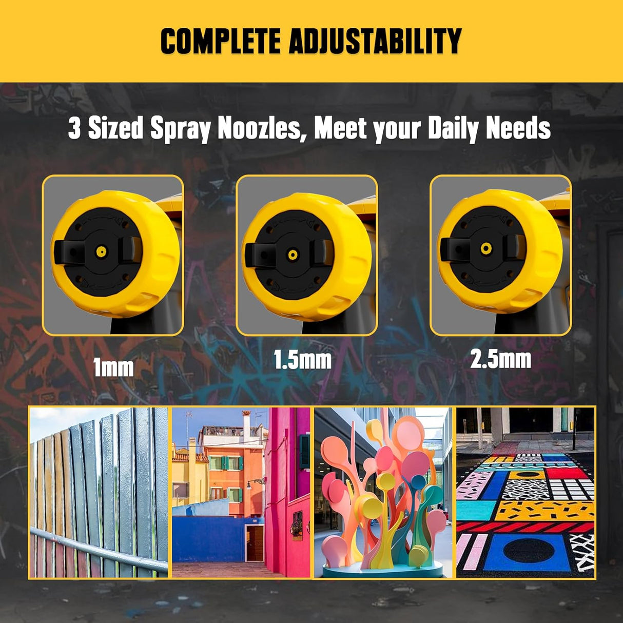 Mellif Akku Farbsprühsystem, Kompatibilität mit DEWALT 18V DCB182 DCB183 DCB185