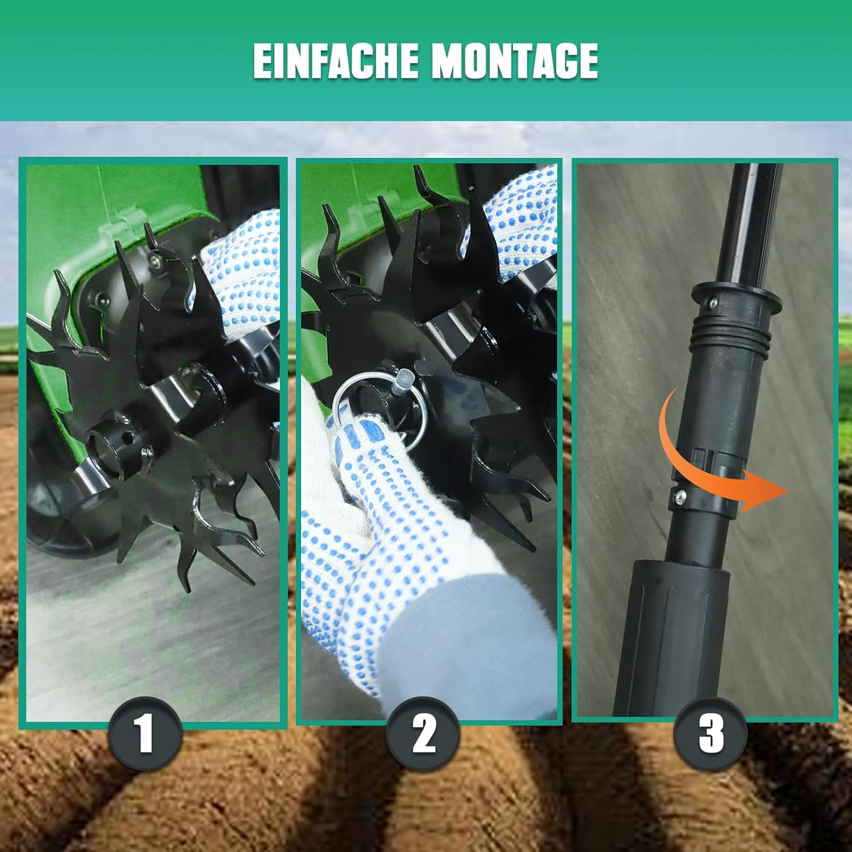 Mellif Akku Gartenfräse für Makita Akku Bodenhacke