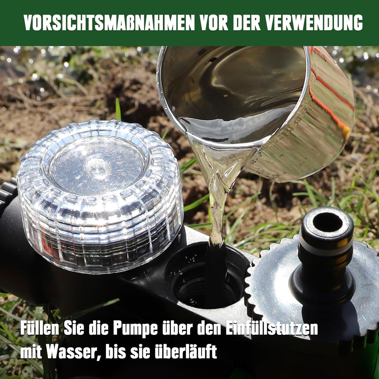 Mellif NEU Akku Wasserpumpe für Makita Akku 18V, Grun