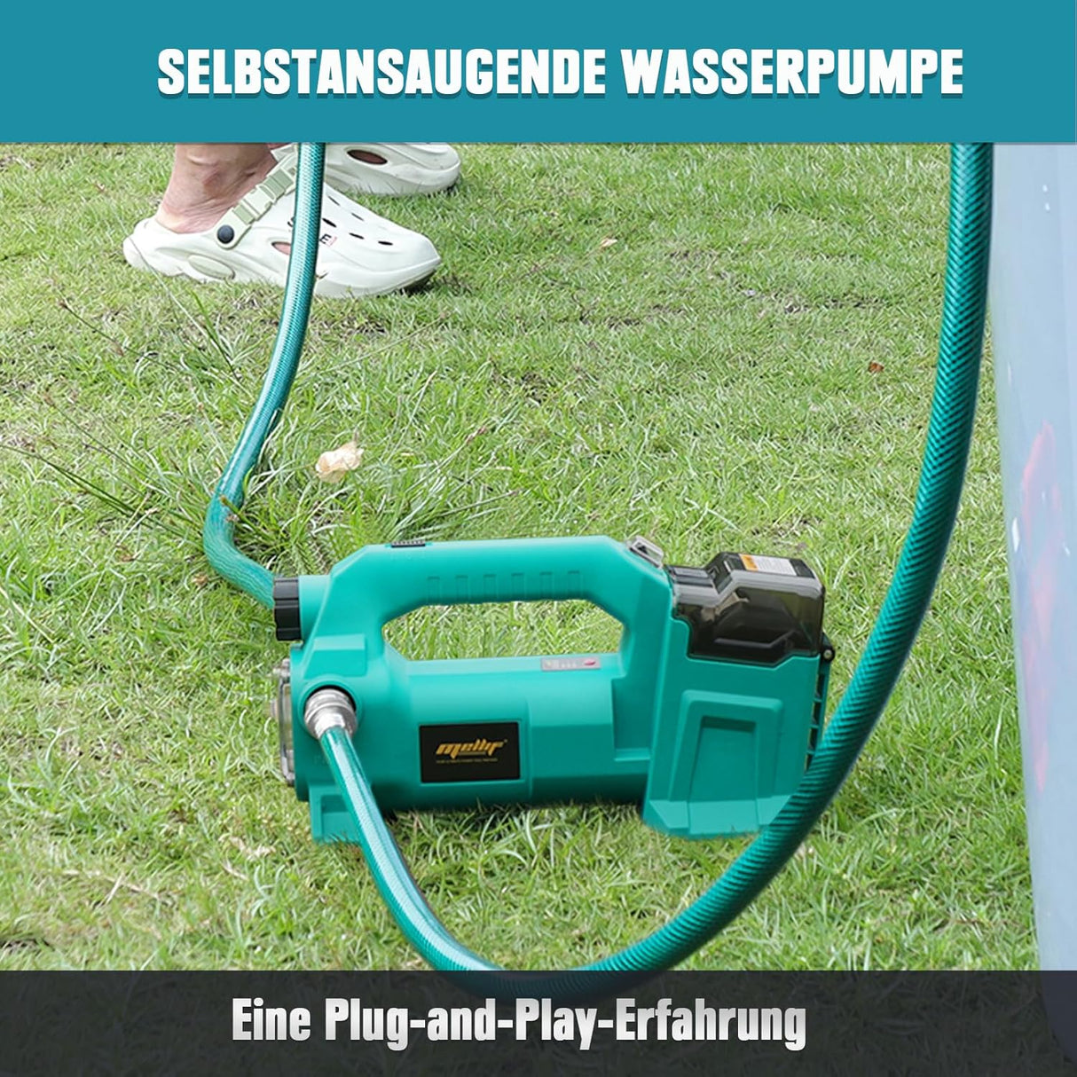 Mellif Akku Wasserpumpe mit Akku 4000 mAh,Bürstenlos Motor