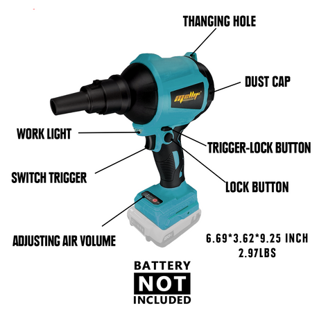 Mellif Cordless Blower for Makita Battery 18V 