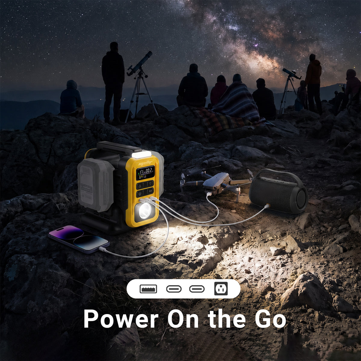 Mellif 350 W tragbarer Outdoor-Wechselrichter, reine Sinuswelle