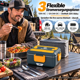 Mellif Tragbare 2,5-l-Lunchbox, 180 W, PTC-Technologie für gleichmäßige Erwärmung