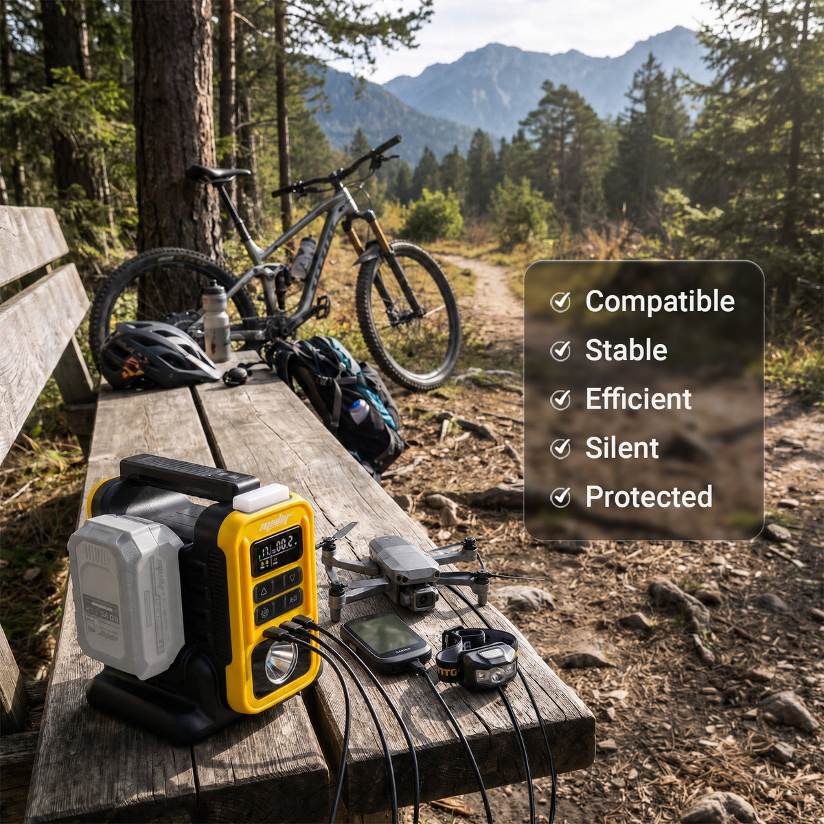 Mellif 350 W tragbarer Outdoor-Wechselrichter, reine Sinuswelle