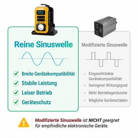 Mellif 350 W tragbarer Outdoor-Wechselrichter, reine Sinuswelle