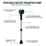 Mellif Akku Regenfasspumpe für Makita Akku 18V, grün