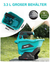 Mellif Akku Düngerstreuer für Makita 18V (Ohne Akku)