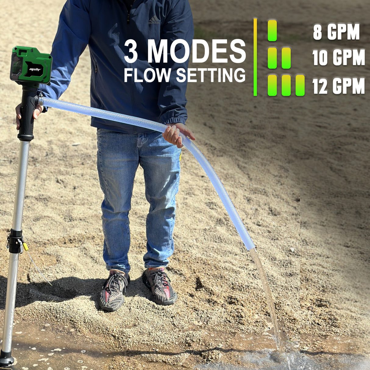 Mellif Akku Regenfasspumpe für Makita Akku 18V, grün