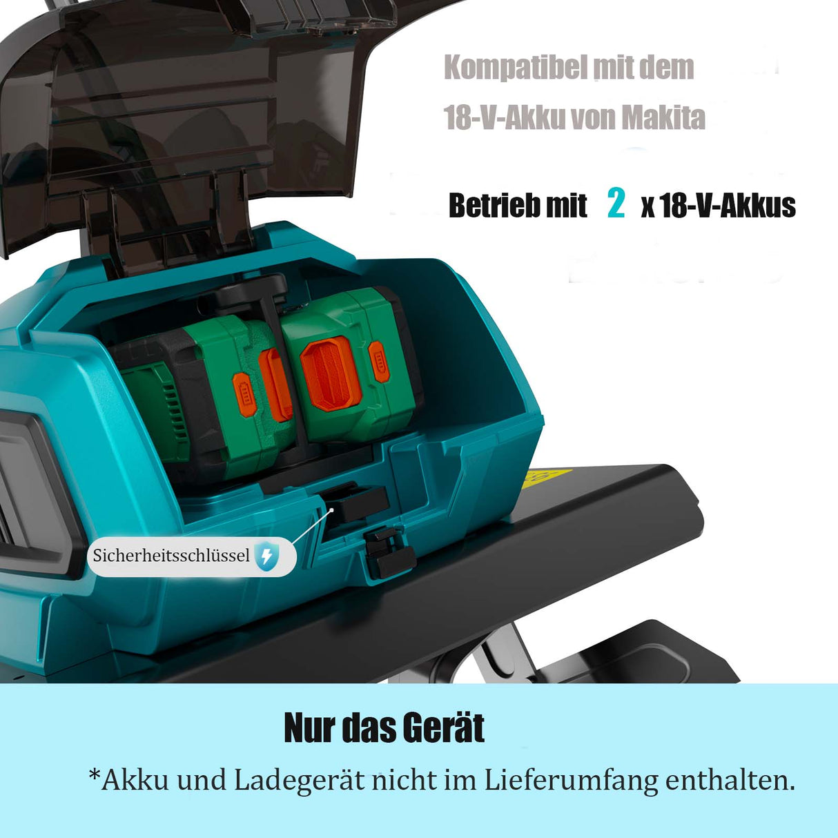 Vorbestellen-Mellif Akku Gartfenfräse für Makita (Groß, NEU, Ohne Akku)