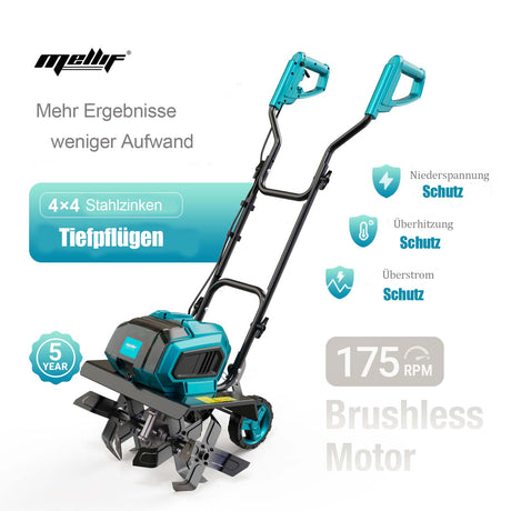 Mellif Cordless Garden Tiller for Makita (Large, NEW, Without Battery)