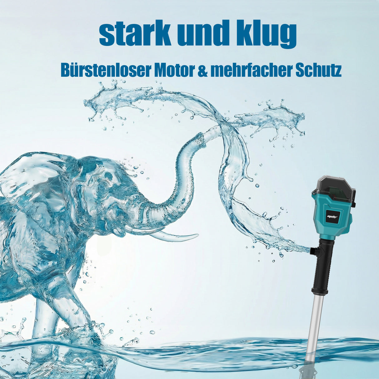 Mellif Akku Regenfasspumpe für Makita Akku 18V, Blau