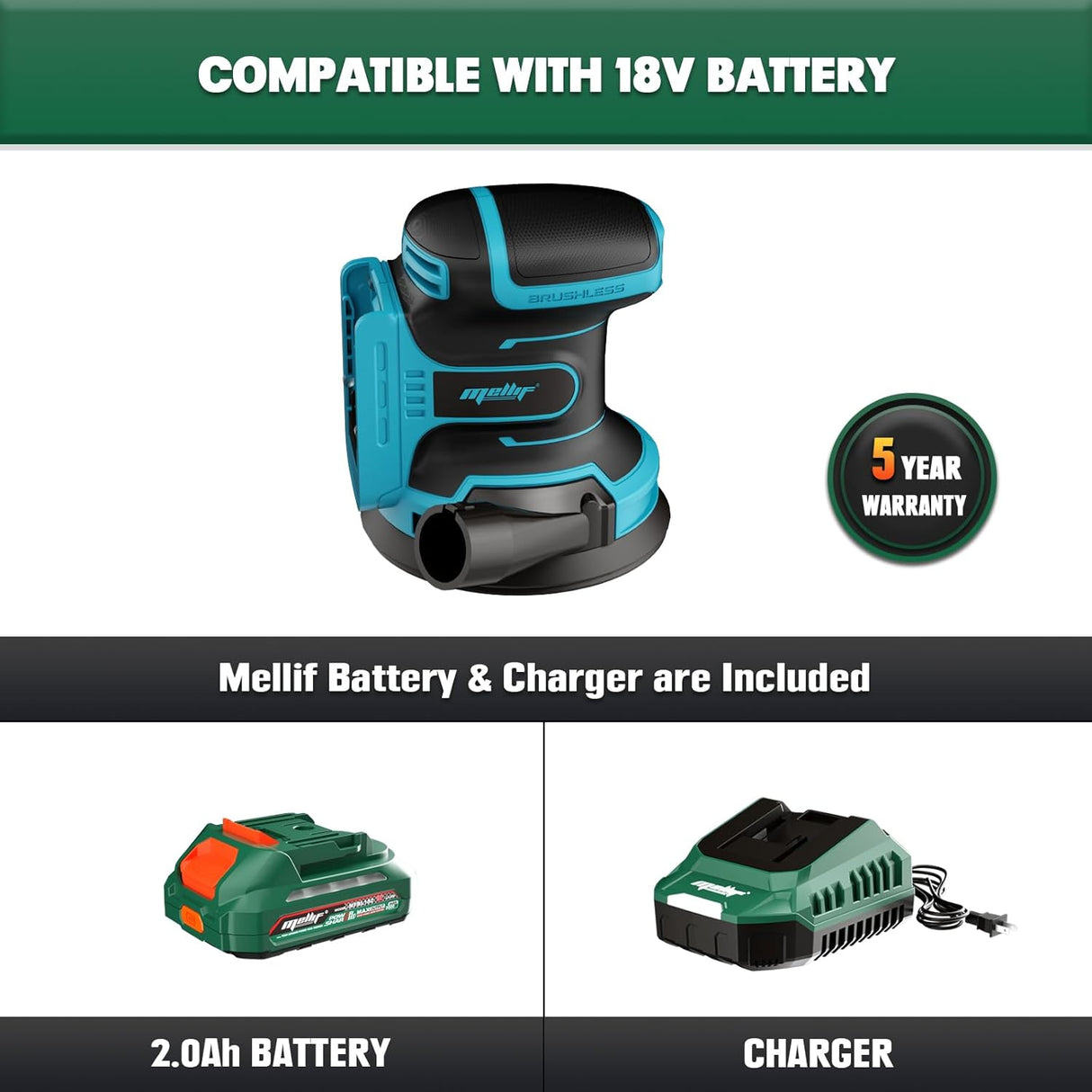 Mellif Upgrade 5-Zoll-Exzenterschleifer