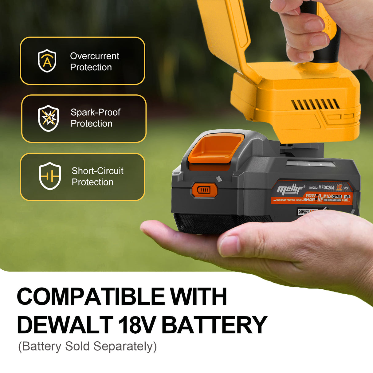 Mellif 2-in-1 Akku Hochentaster für Dewalt 20V (Ohne Akku)