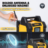 Mellif 18V Baustellenradio mit Lautsprecher, IPX54 wasserdicht, kabellos, TWS, FM/DAB, 30 m Reichweite, AC/DC, nur Gerät