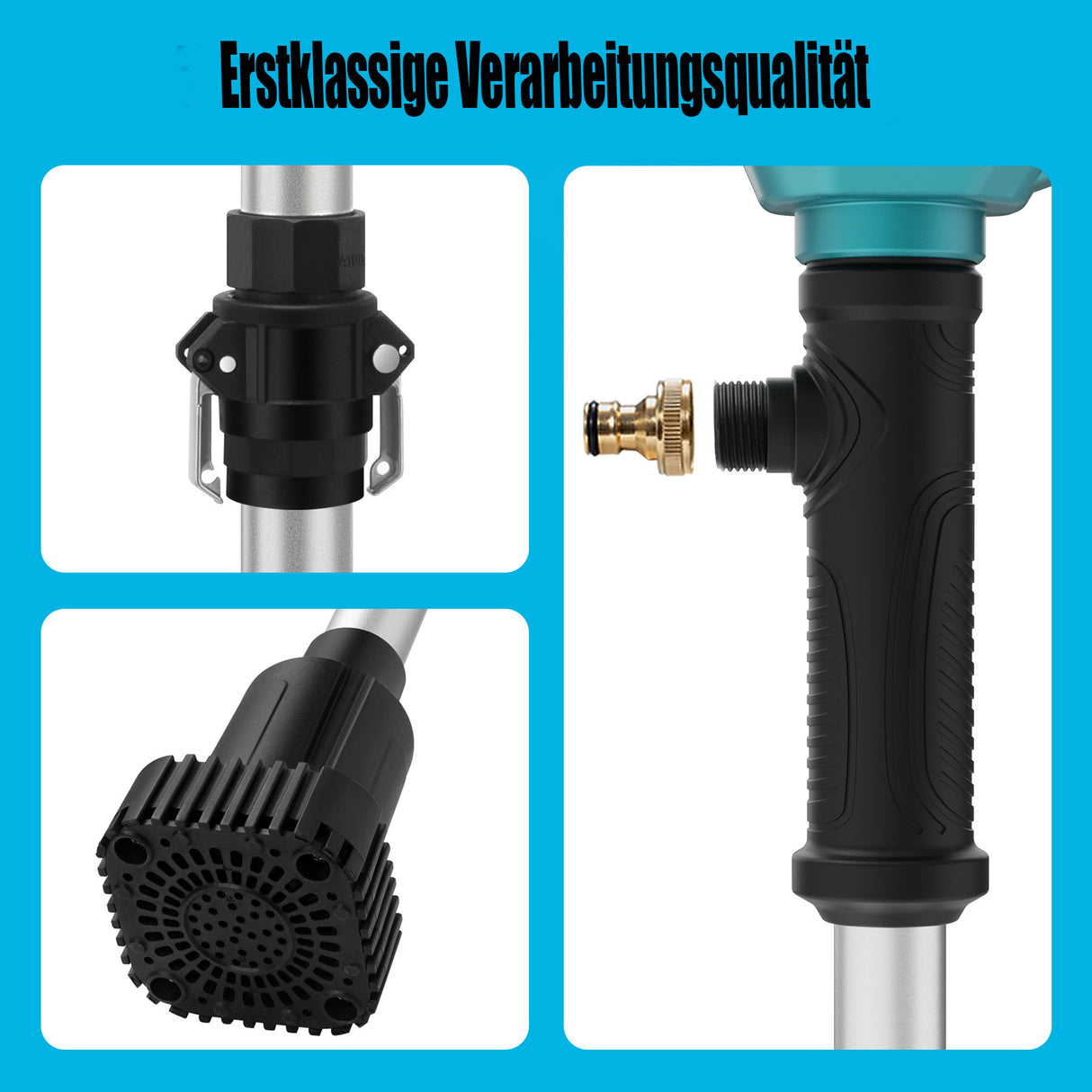 Mellif Akku Regenfasspumpe für Makita Akku 18V, Blau