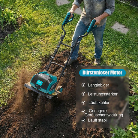 Mellif Cordless Garden Tiller for Makita (Large, NEW, Without Battery)