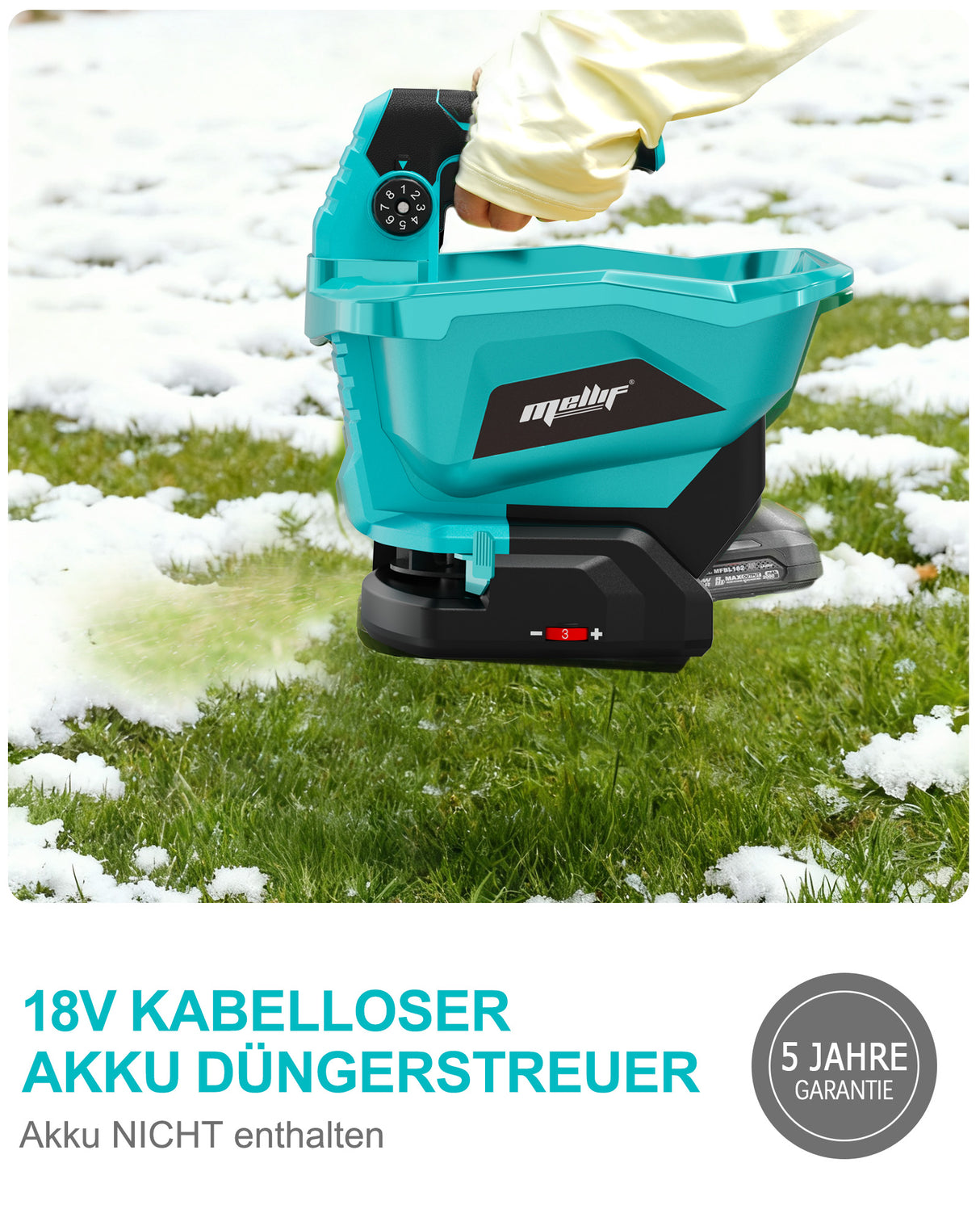 Mellif Akku Düngerstreuer für Makita 18V (Ohne Akku)